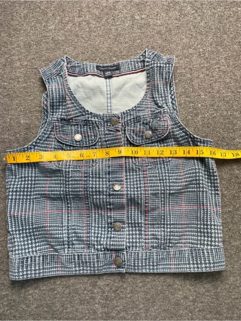 Tommy Hilfiger Girls Large Denim Vintage 90s Preppy Matching Co-ord Set Y2K